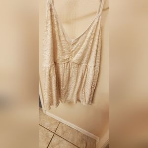 Lacy off- white cami tank